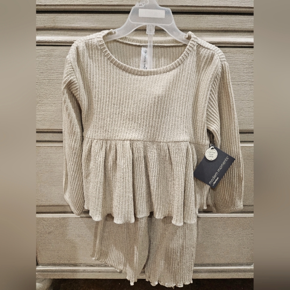 BNWT - Gerber: 3t toddler girl tan 2 piece set